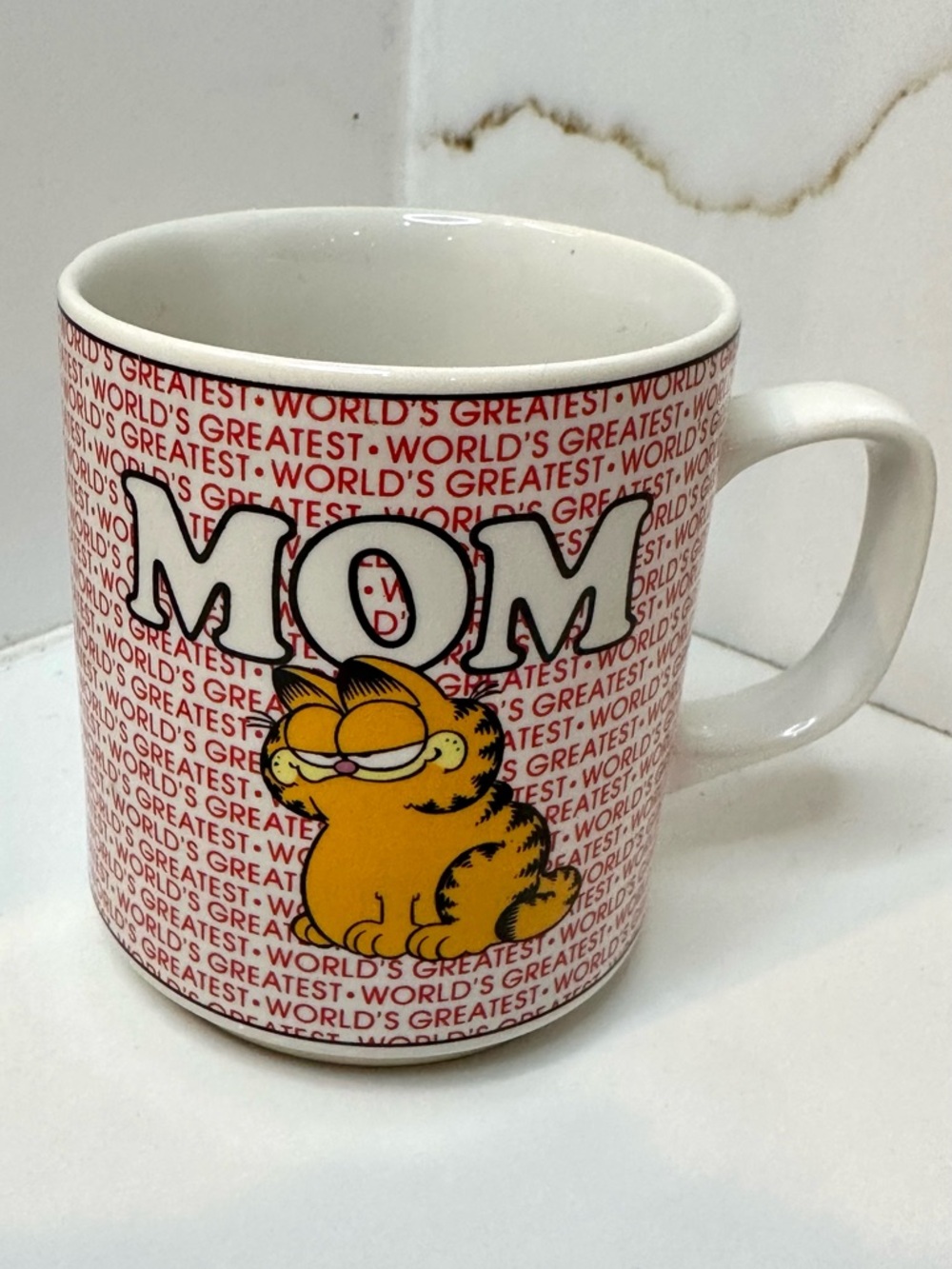 Vintage 1978 Garfield by Jim Davis Enesco Coffee Cup Mug - Worlds Greatest Mom